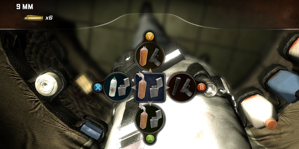 L'inventaire en vue subjective d'Alone in the Dark.