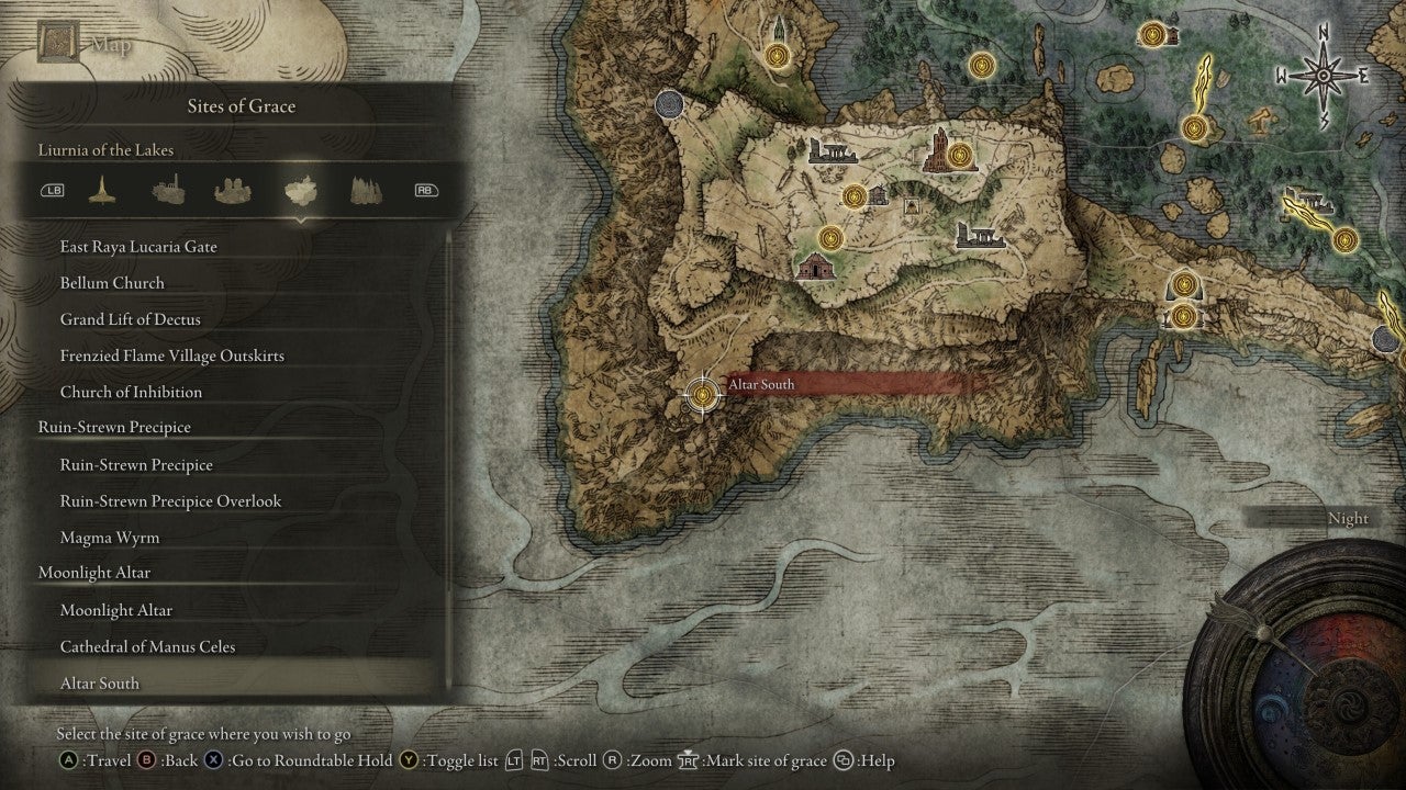 Altar South Grace in Elden Ring