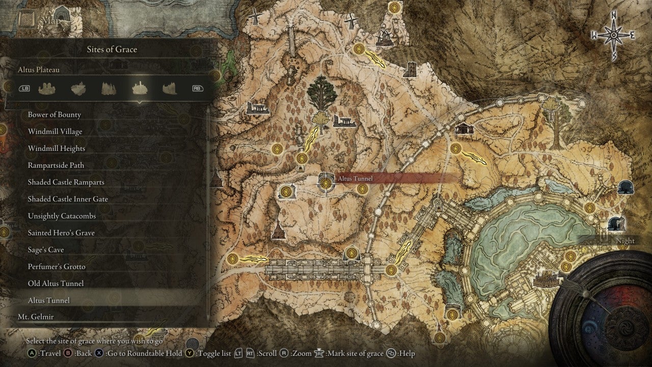 Altus Tunnel Grace in Elden Ring