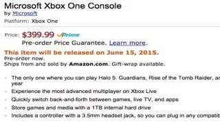 Amazon verkoopt 1 TB-model Xbox One