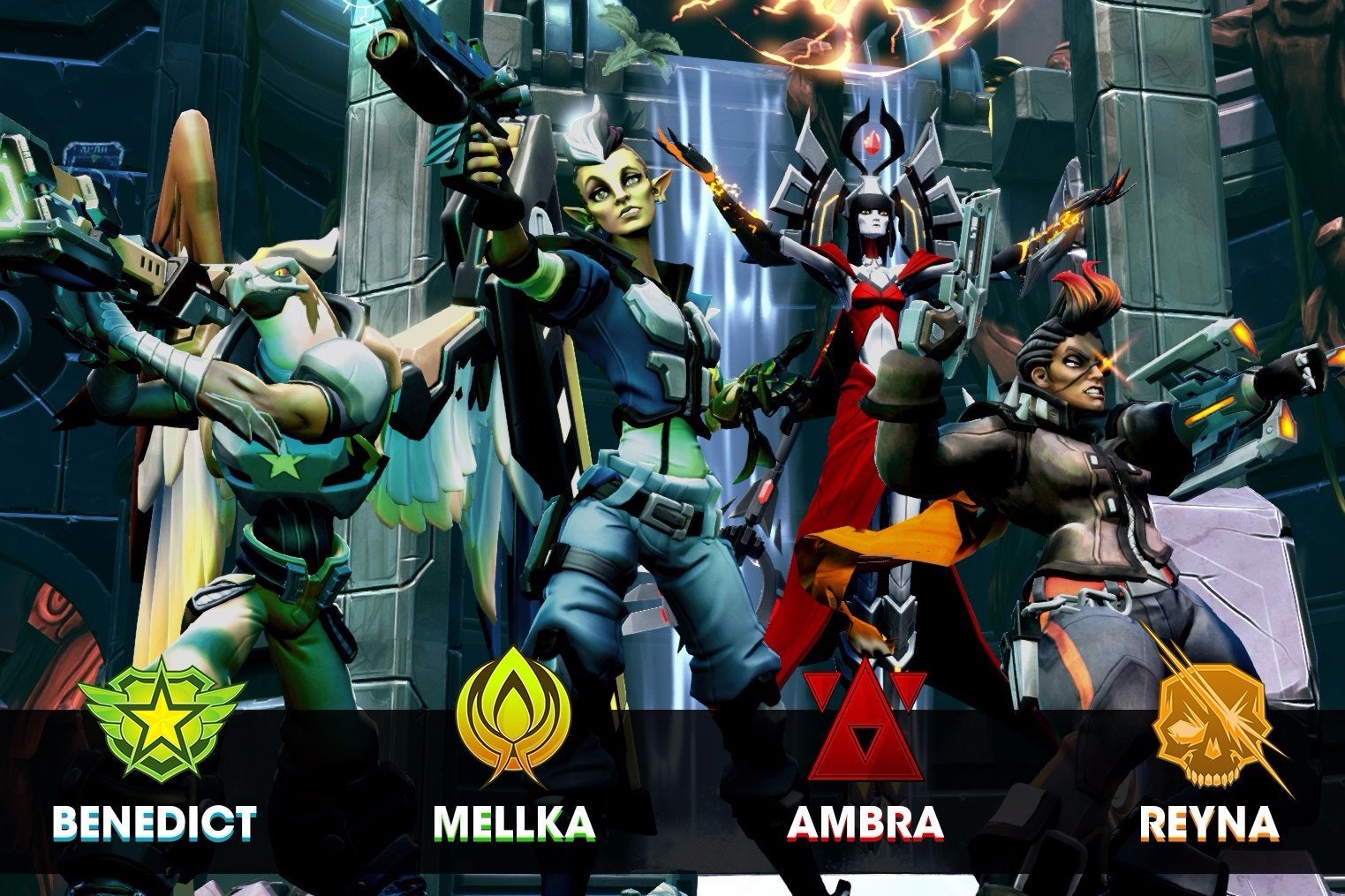 Ambra, Mellka, Reyna en Benedict onthuld voor Battleborn