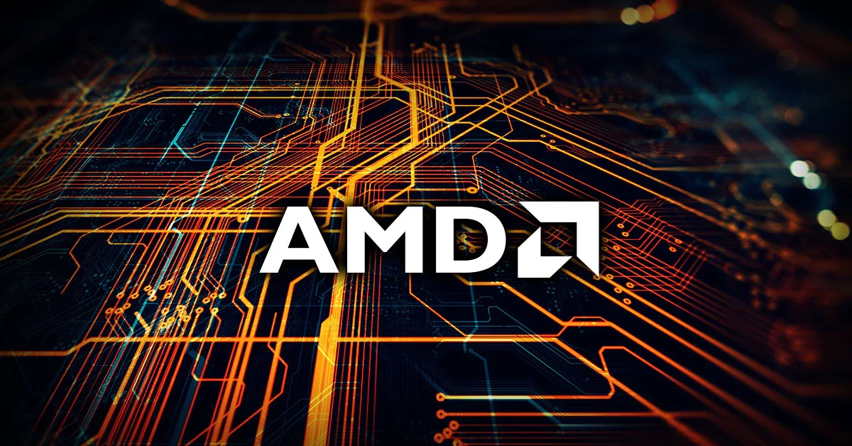 AMD Logo Circuit Background