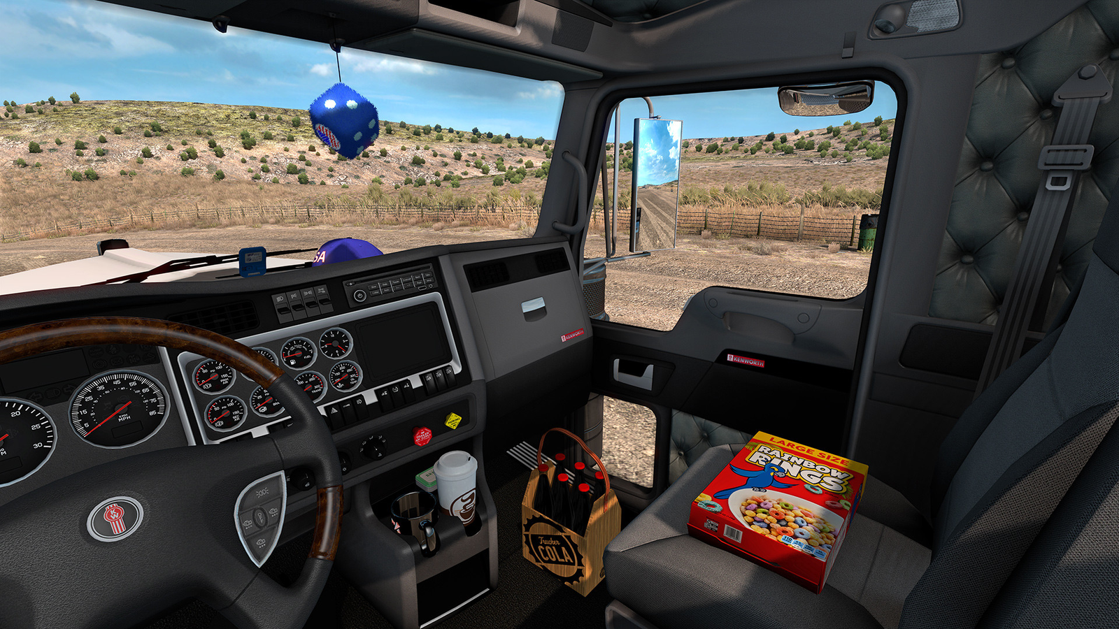 Trash up your American Truck Sim cab with burgers and coffee cups | Rock Paper Shotgun