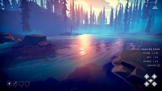 A shot of Reed Lake in Among Trees, early at dawn