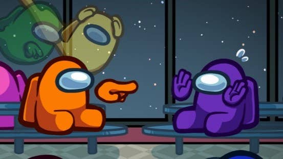 Crewmates hanging out in Among Us.