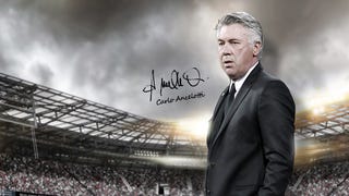 Real Madrid's Carlo Ancelotti is the face of United Eleven football sim