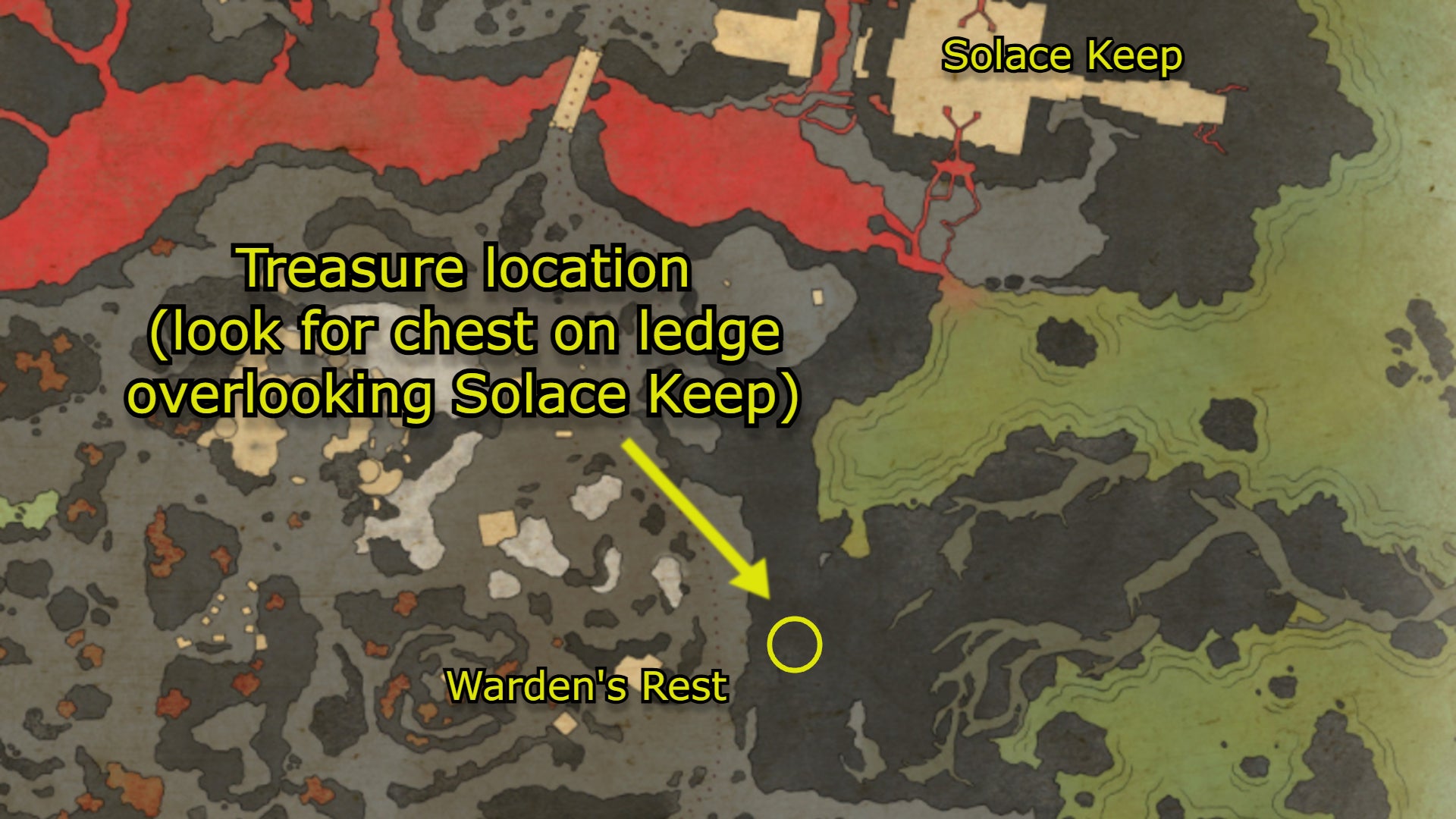 The exact location of the Ancient Arrowhead treasure in Avowed. - 32