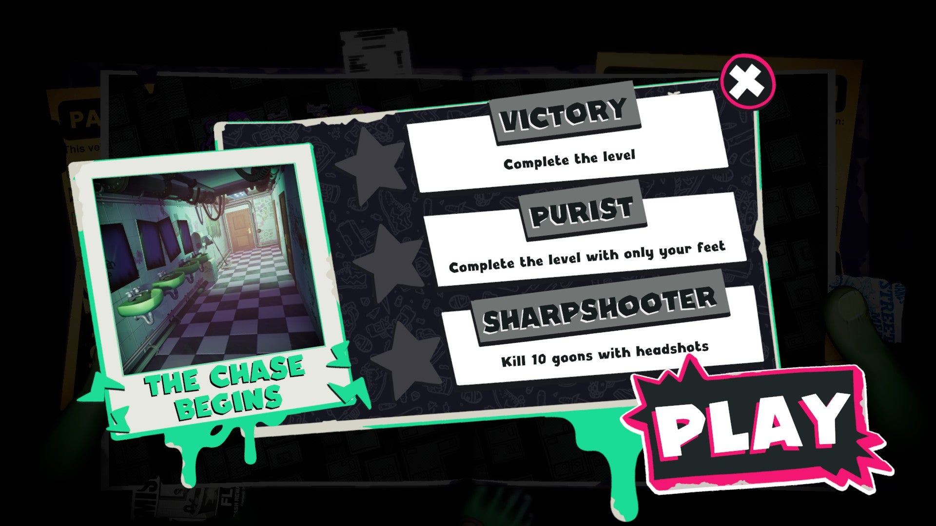 A pre-level screen in Anger Foot. - 5