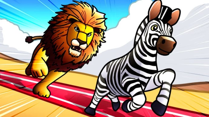 The header image of Animal Race in Roblox.