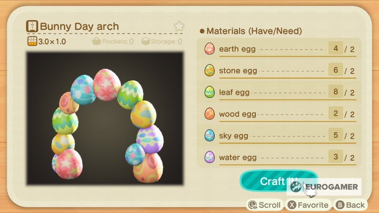 Animal Crossing Bunny Day 2021 All recipes and rewards for the Easter