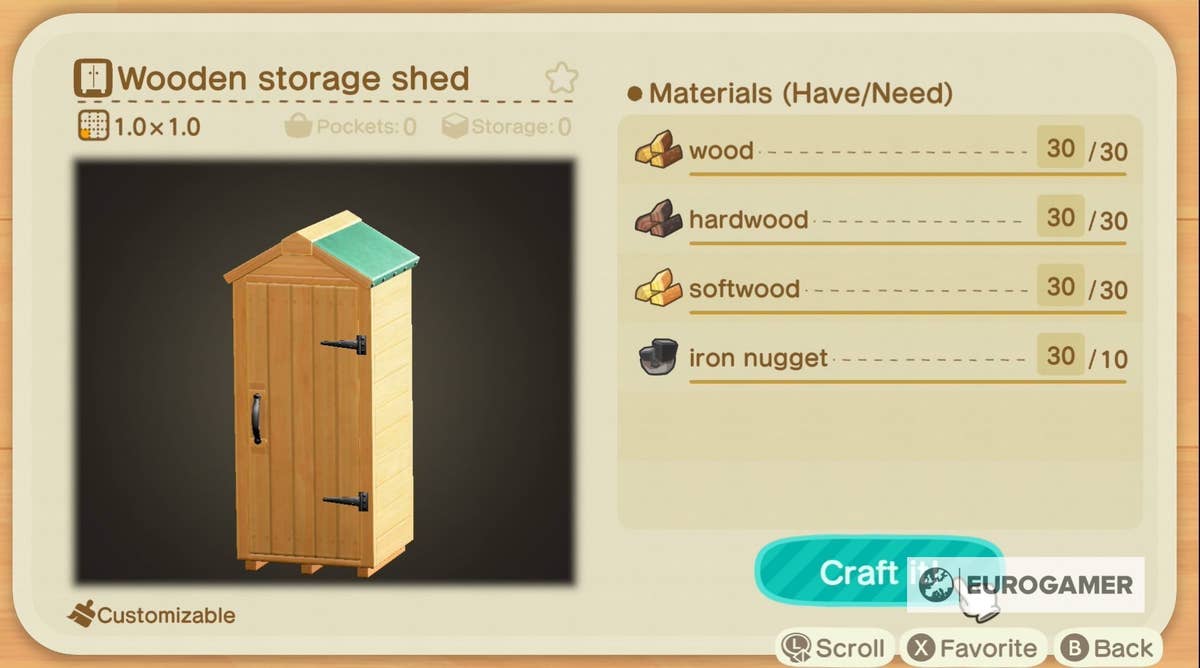 Animal Crossing storage shed: How to unlock the storage shed and