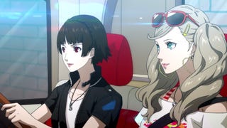 Ann and Makoto drive towards Sendai in Persona 5 Strikers.