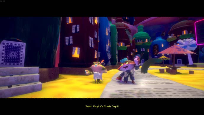 Two crabs in New Carcinia celebrate Trash Day in Another Crab’s Treasure.