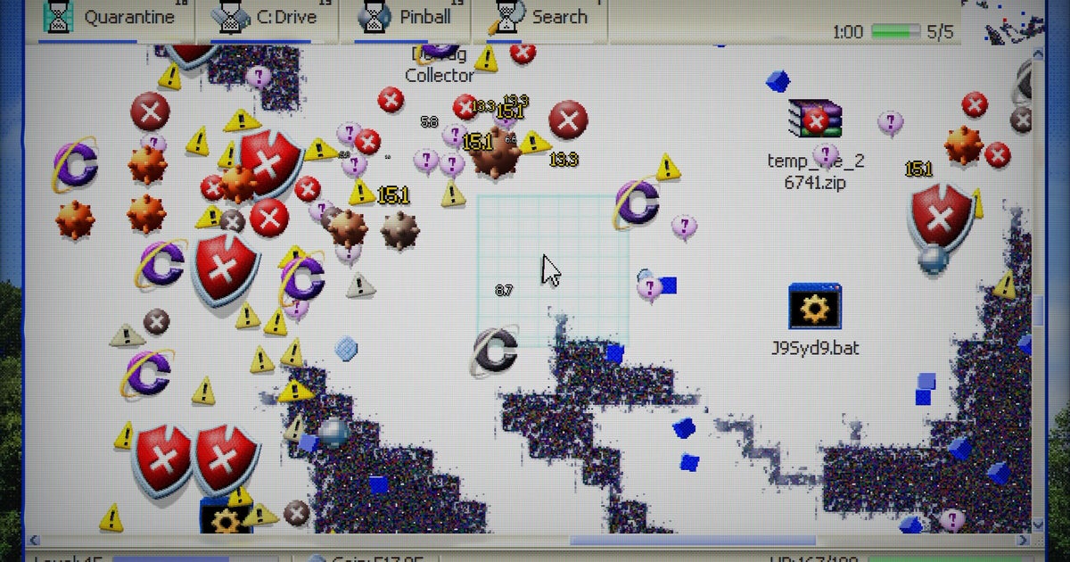 Antivirus Survivors 2003 Professional is a charming 2000s, Windows XP take on the Vampire Survivors formula