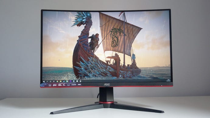 A photo of the AOC C24G2U gaming monitor