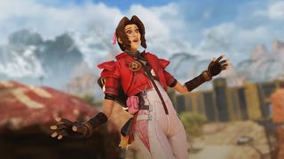 The Aerith skin for the character Horizon in Apex Legends' FF7 Rebirth crossover event.