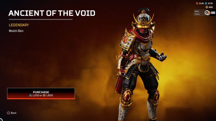 Apex Legends, Ancient of the Void skin for Wraith.