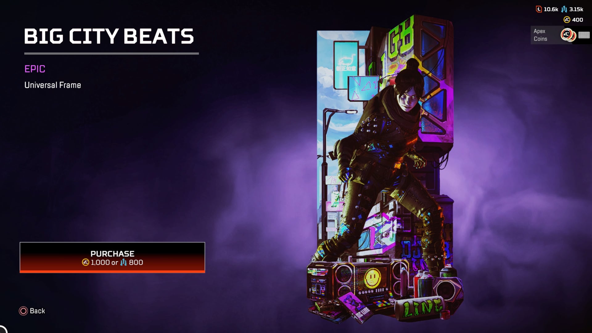 Apex Legends, Big City Beats Frame