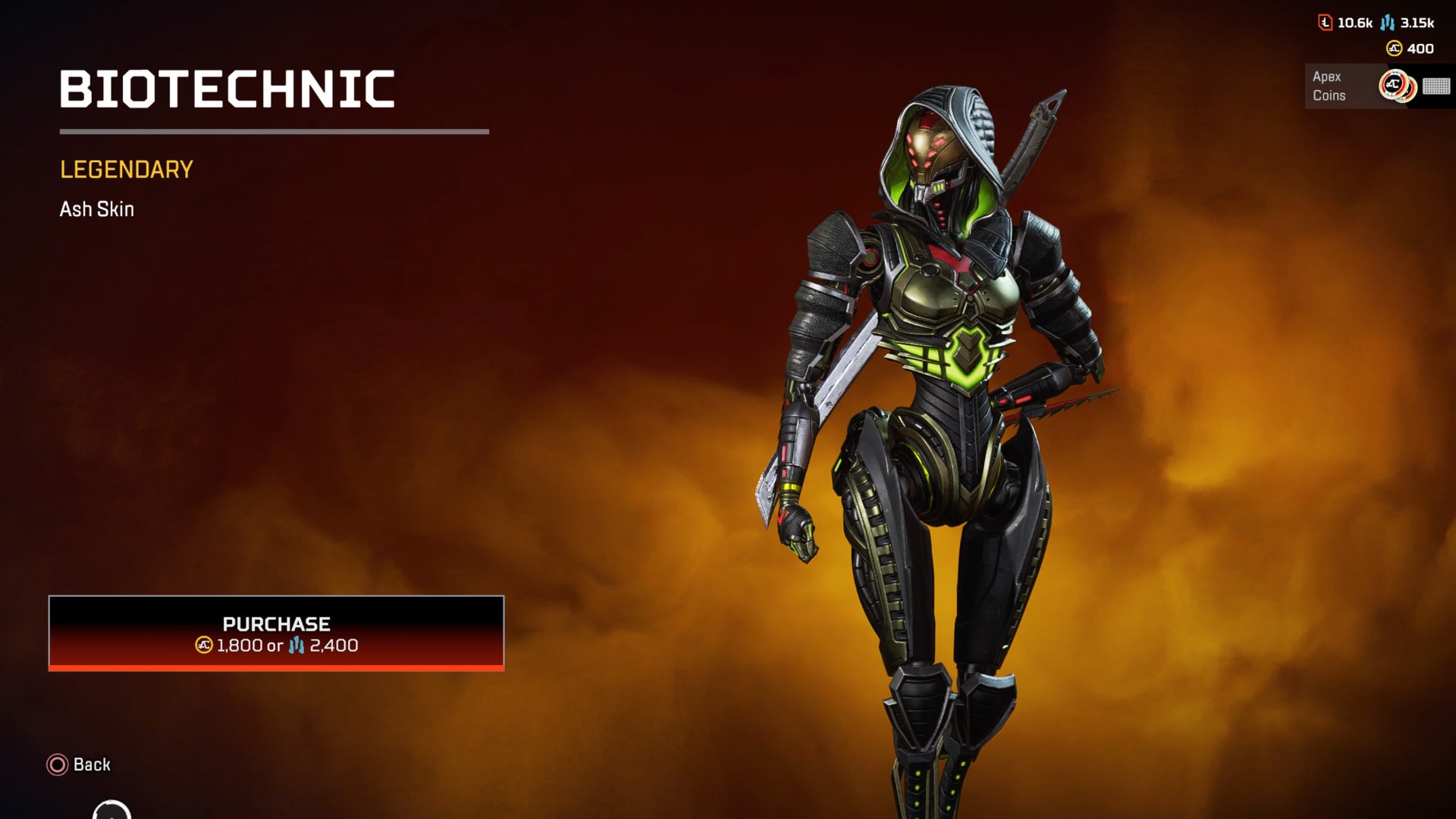 Apex Legends, Biotechnic Legendary Ash Skin