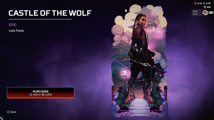 Apex Legends, Castle of the Wolf frame for Loba