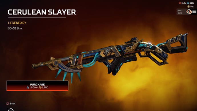 Apex Legends, Cerulean Slayer skin for the 30-30 Repeater