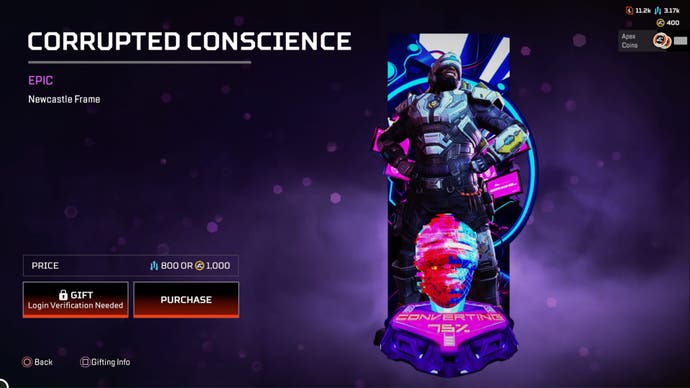 apex legends corrupted conscience epic newcastle frame