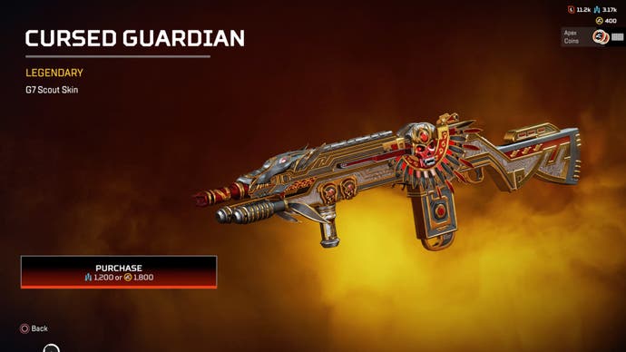 Apex Legends, Cursed Guardian skin for the G7 Scout