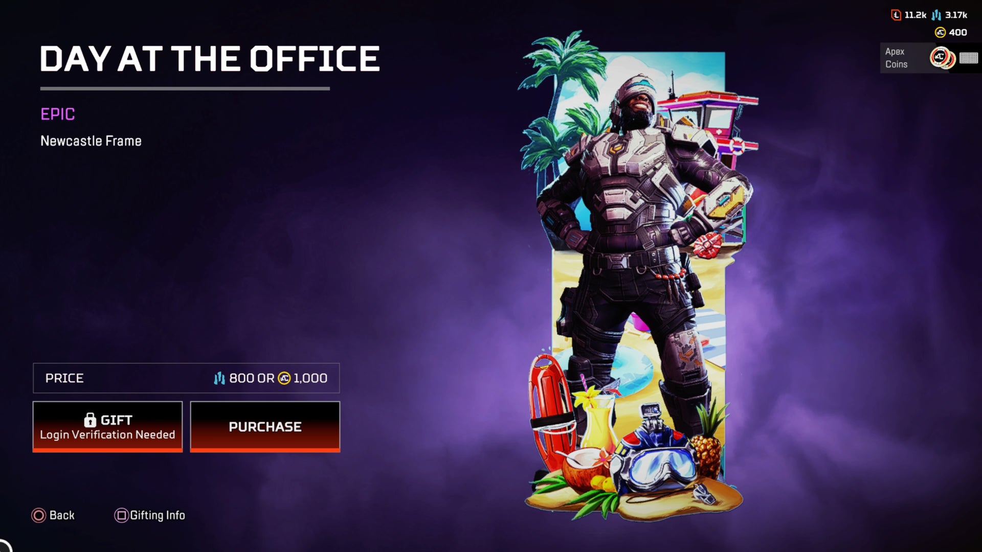 Apex Legends, Day at the Office epic Newcastle emote