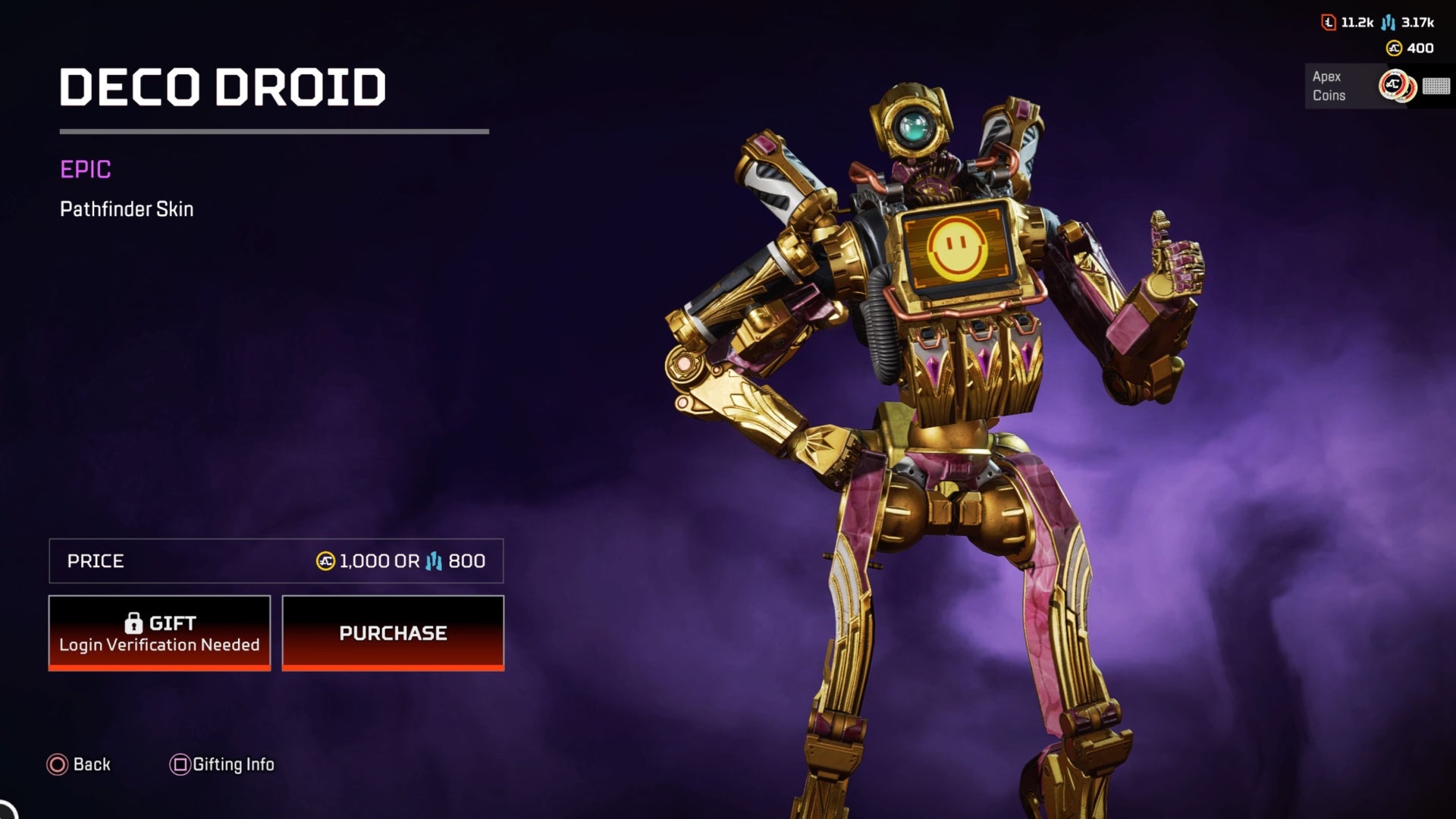 apex legends deco droid pathfinder skin