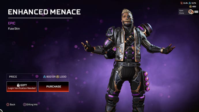 apex legends enhanced menace epic fuse skin