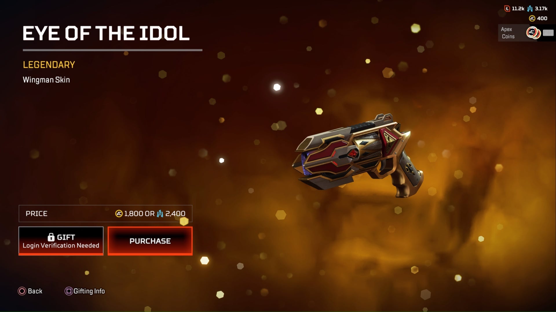 apex legends eye of the idol legendary wingman skin