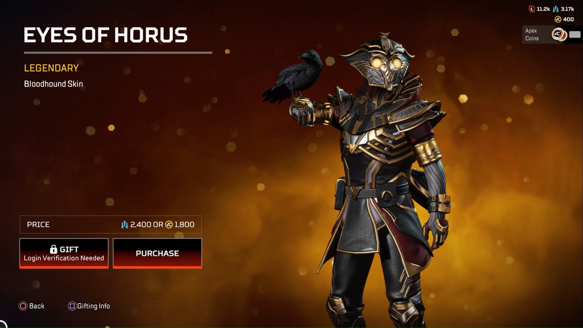 apex legends eyes of horus legendary bloodhound skin