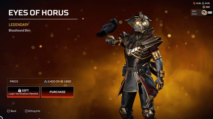 apex legends eyes of horus legendary bloodhound skin