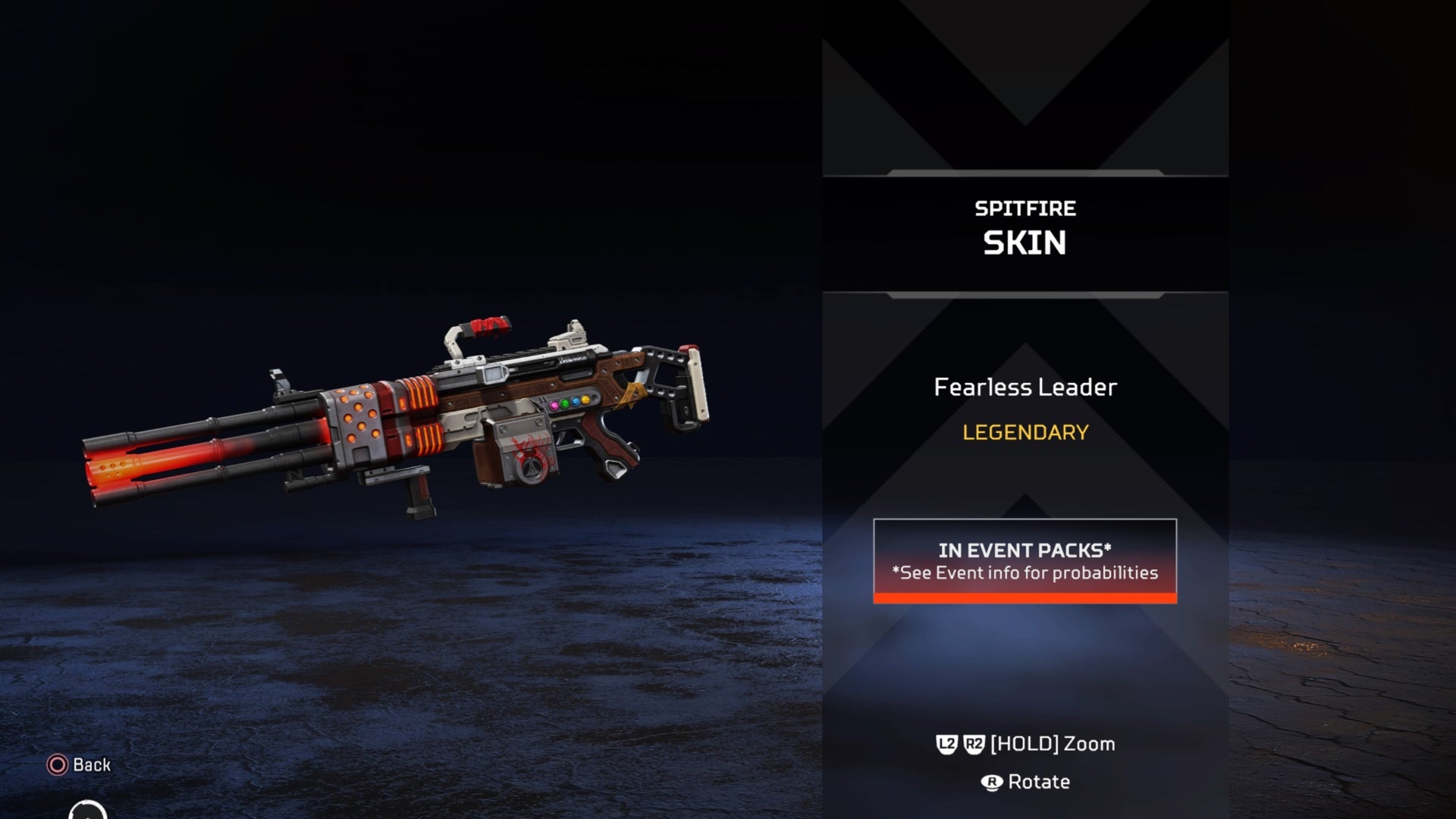 Apex Legends Fearless Leader Spitfire Weapon Skin