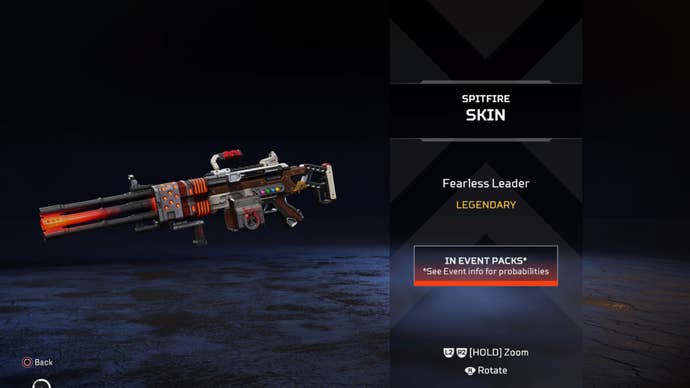 Apex Legends Fearless Leader Spitfire Weapon Skin