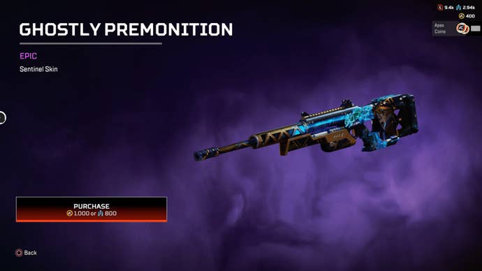 Apex Legends Ghostly Premonition Sentinel Skin