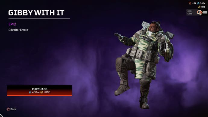 Apex Legends, Gibby With It emote for Gibraltar
