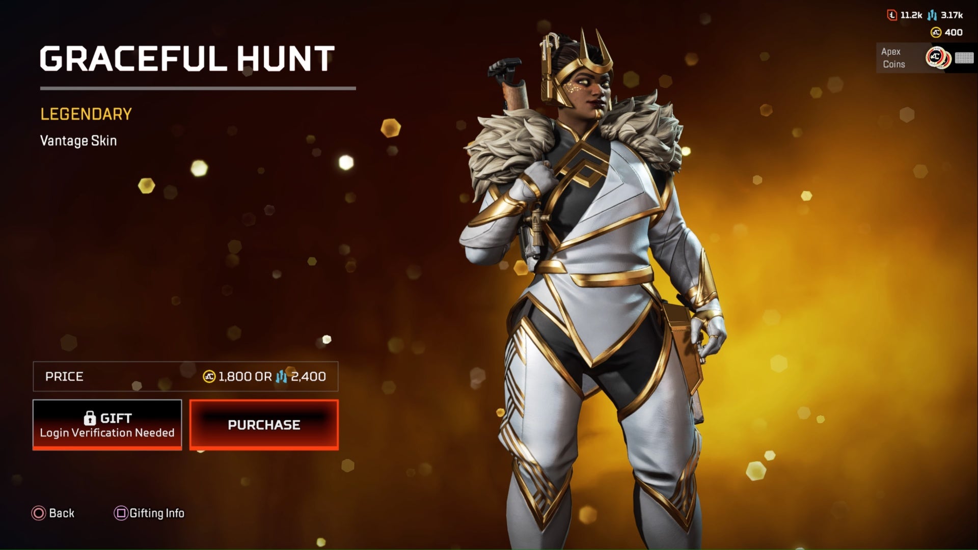 apex legends graceful hunt legendary vantage skin