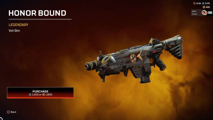 Apex Legends, Honor Bound skin for the Volt