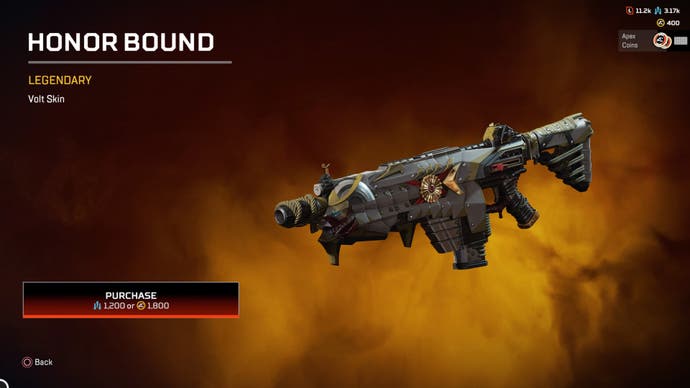 Apex Legends, Honor Bound skin for the Volt
