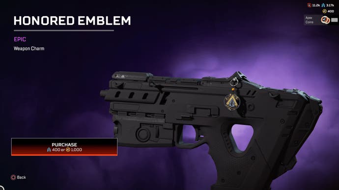 Apex Legends, Honored Emblem weapon charm