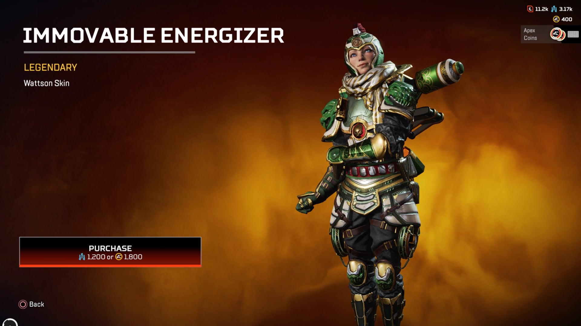 Apex Legends, Immovable Energizer skin for Wattson