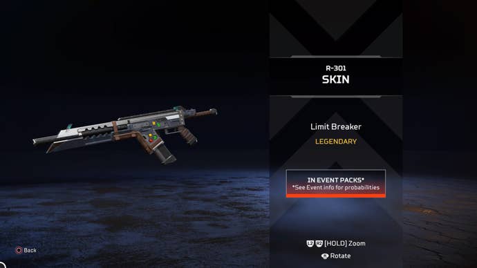 Apex Legends Limit Breaker R-301 Weapon Skin