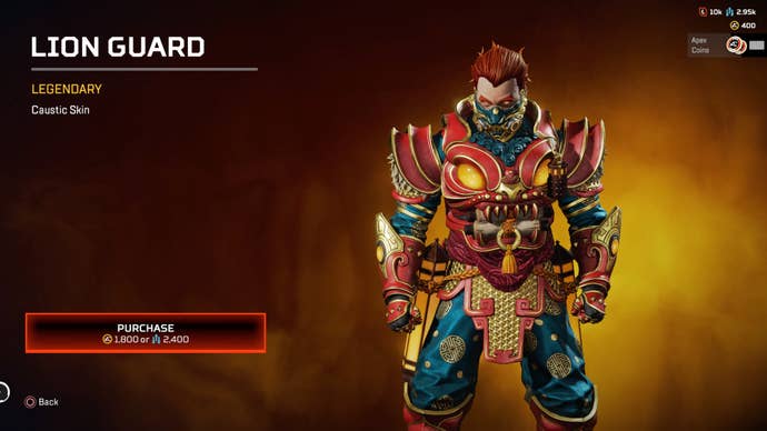Apex Legends Lion Guard Caustic Skin