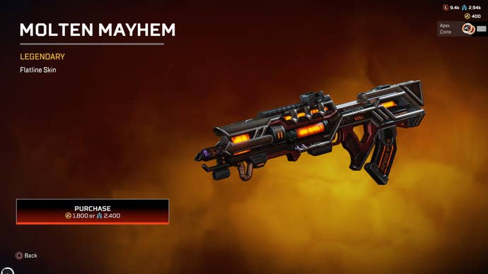 Apex Legends Molten Mayhem Flatline Skin