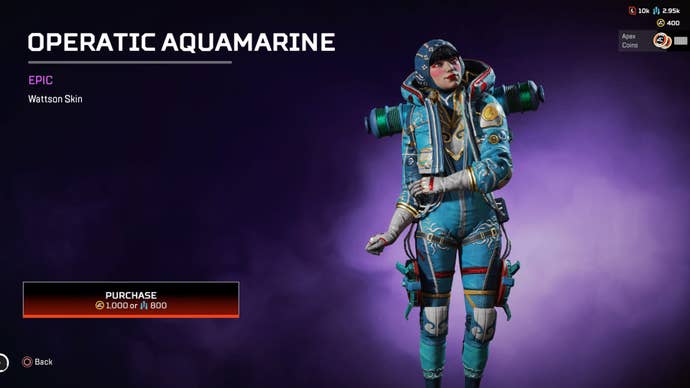 Apex Legends Operatic Aquamarine Wattson Skin