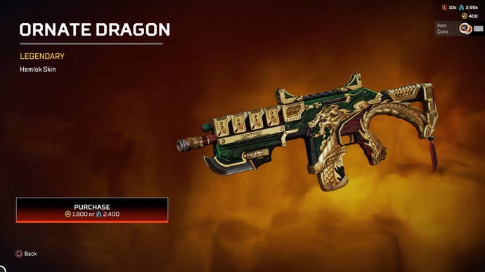 Apex Legends Ornate Dragon Hemlok Skin