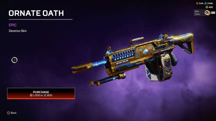 Apex Legends Ornate Oath Devotion Skin