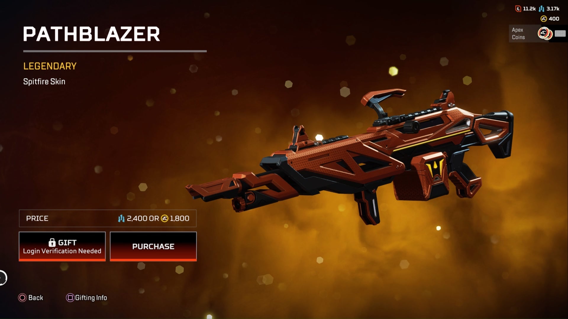 apex legends pathblazer legendary spitfire skin