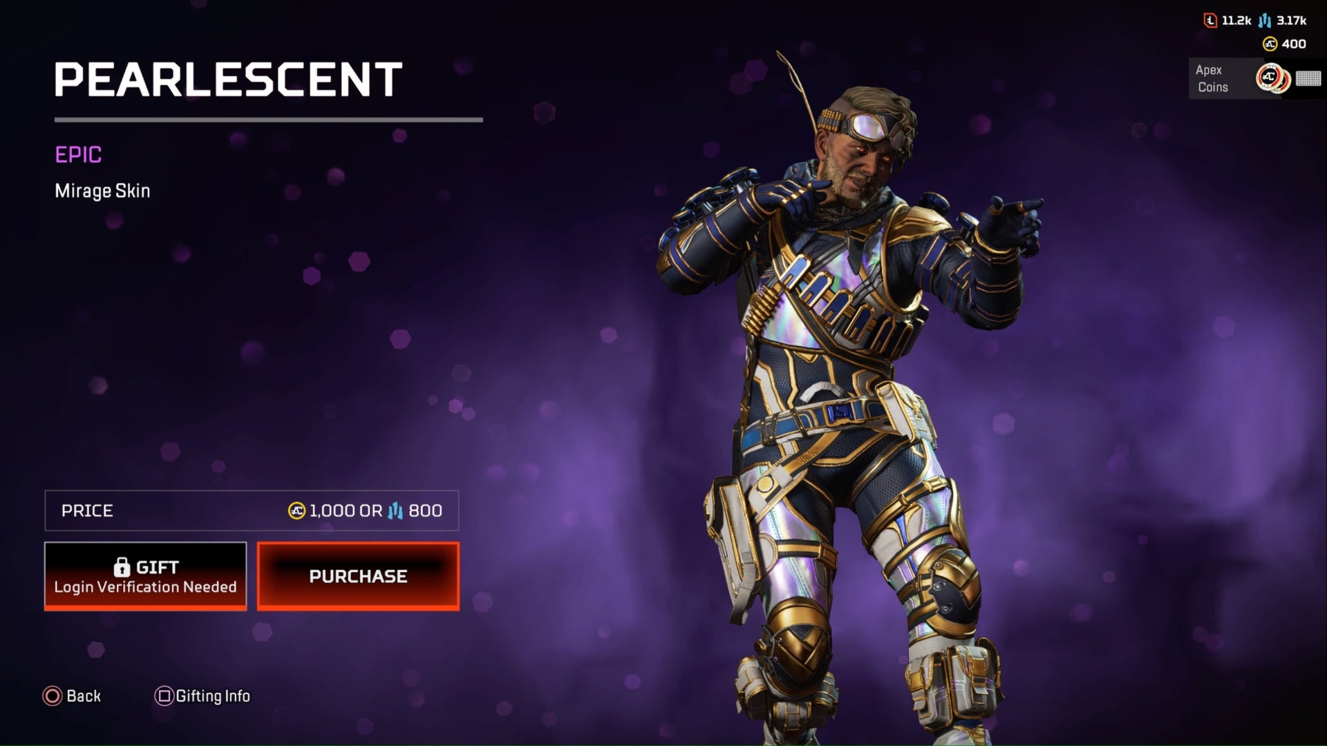 apex legends pearlescent epic mirage skin